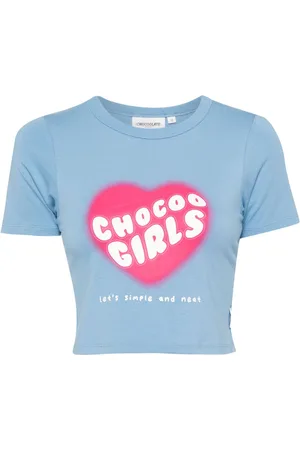 Chocoolate Graphic-print cropped T-shirt