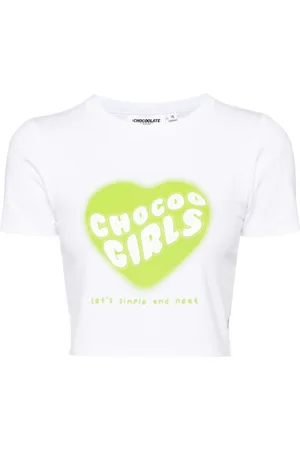 Chocoolate Graphic-print cropped T-shirt