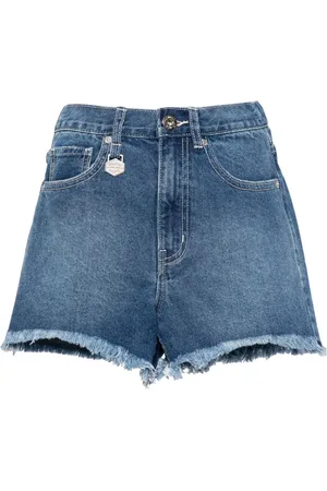 Chocoolate Raw-cut hem denim shorts