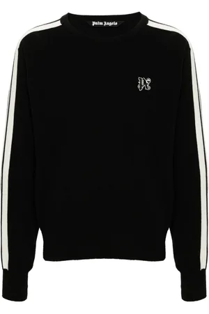 Palm Angels Monogram-embroidered crew-neck jumper