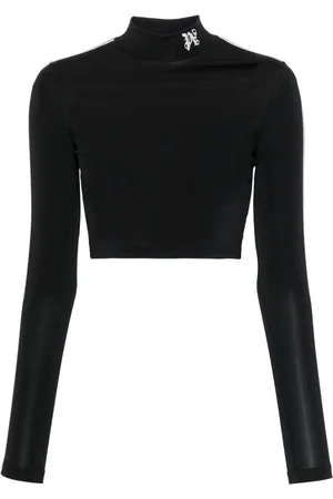 Palm Angels Embroidered-logo cropped top