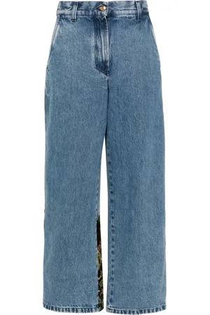 Palm Angels Embroidery-panel baggy jeans
