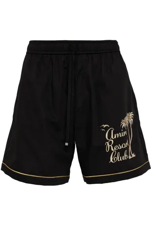 AMIRI Logo print cotton shorts