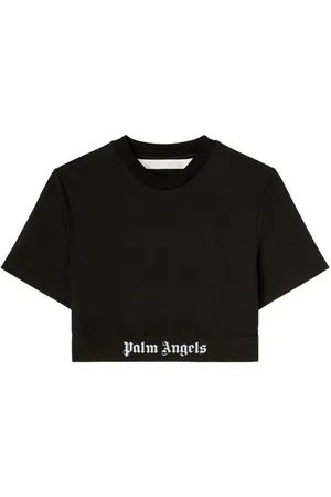 Palm Angels Logo-underband cropped T-shirt