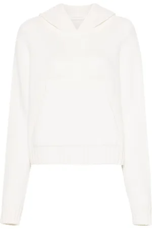 Palm Angels Curved logo knitted hoodie
