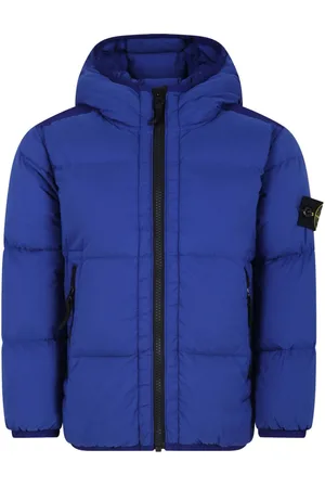 Stone Island Compass-patch padded hooded jacket