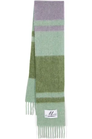 Marni Fringed brushed-knit scarf