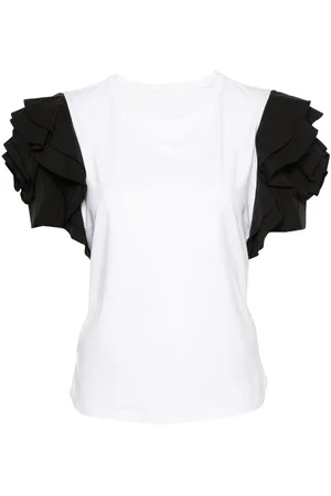 Edward Achour Paris Contrasting-sleeve colourblock T-shirt
