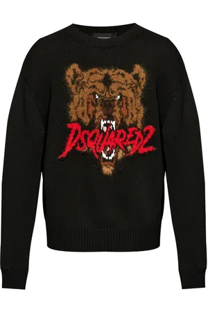Dsquared2 Intarsia knit-logo wool-blend jumper