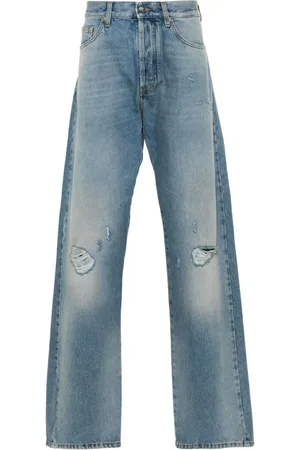 Palm Angels Mid-rise straight-leg jeans