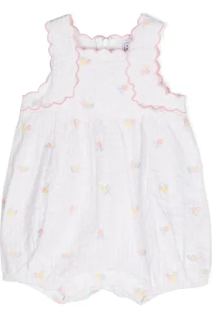 Tartine Et Chocolat Foral-embroidered striped body