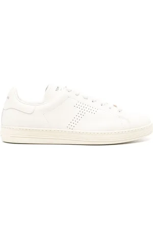 Tom Ford Perforated-logo leather sneakers