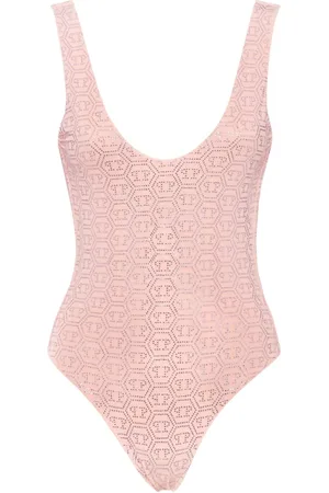 Philipp Plein Embellished monogram swimsuit