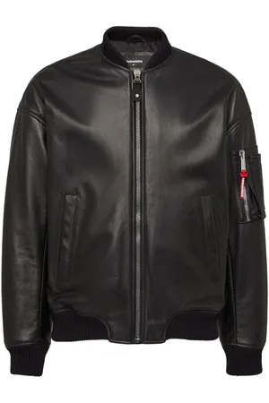Dsquared2 Leather bomber jacket