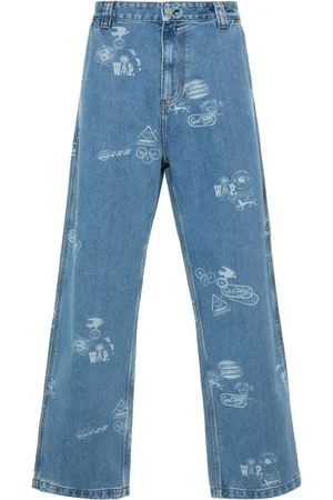 Carhartt Stamp graphic-print tapered jeans