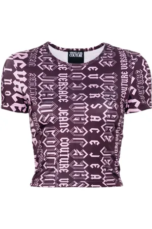 VERSACE Logomania cropped T-shirt