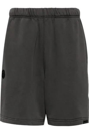 A Bathing Ape Logo-embroidered cotton track shorts