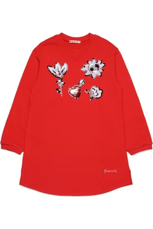 Marni Sequin embroidery sweatshirt-dress