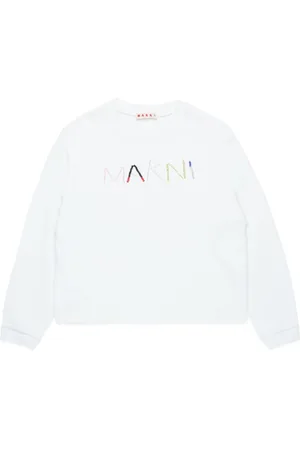 Marni Beaded-logo cotton sweatshirt