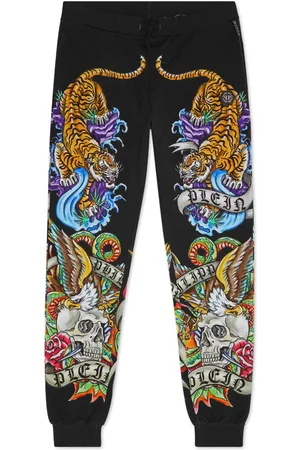 Philipp Plein Tattoo logo-print trousers