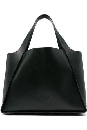 Stella McCartney Logo-perforated leather shoulder bag