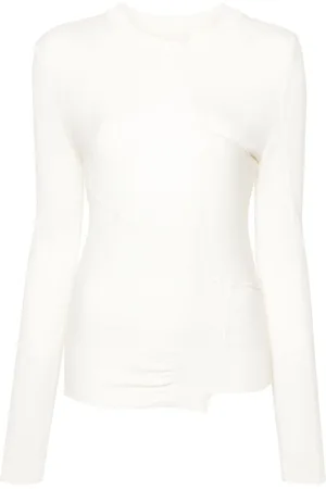 Maison Margiela Asymmetric virgin wool blend jumper