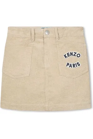 Kenzo Logo-appliqué corduroy skirt