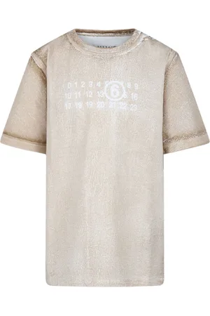 Maison Margiela Numbers-print distressed-effect T-shirt