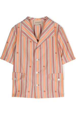 Gucci Logo-jacquard striped shirt