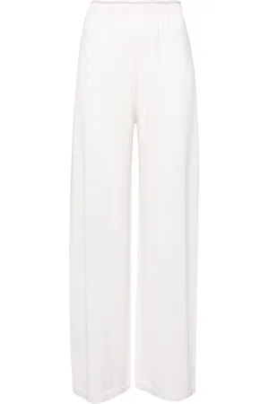 FEDELI Elasticated-waist straight-leg trousers