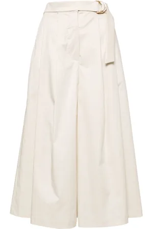 FEDELI Cropped wide-leg trousers