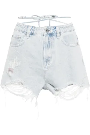 Musium Div. Ripped detailing denim shorts