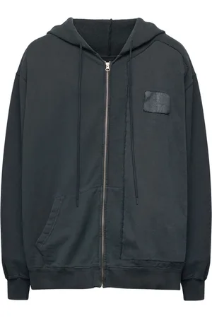 Maison Margiela Patchwork zip-up cotton hoodie