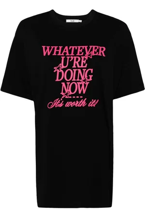 B+AB Slogan-print cotton T-shirt