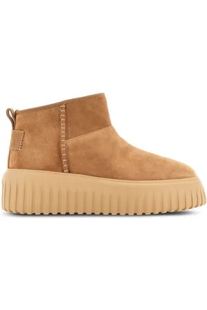 Hogan Logo-patch suede boots