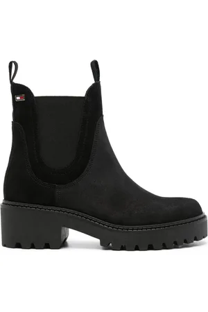 Tommy Hilfiger Logo-plaque suede boots