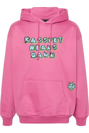 Rassvet Slogan-print cotton hoodie