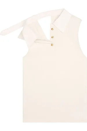 Courrèges Logo-appliqué polo top