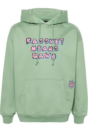 Rassvet Slogan-print cotton hoodie