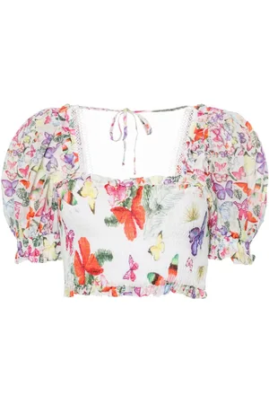 CHARO RUIZ IBIZA Lirio butterfly-print blouse