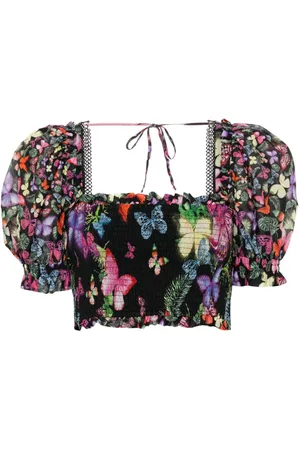 CHARO RUIZ IBIZA Lirio butterfly-print blouse