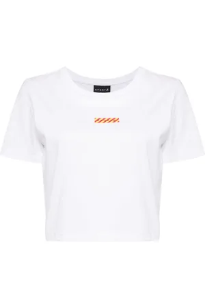 AGNÈS B. Logo-printed cropped T-shirt