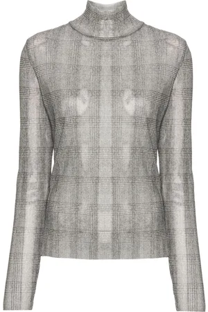 HUGO BOSS Plissé-details checked T-shirt
