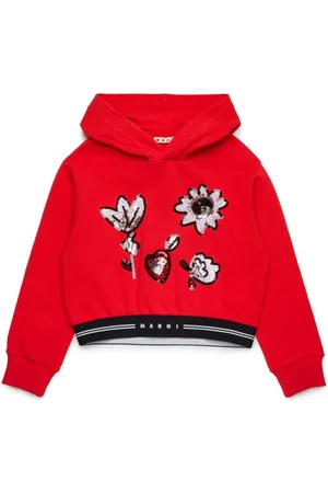 Marni Sequin-embellished cotton hoodie
