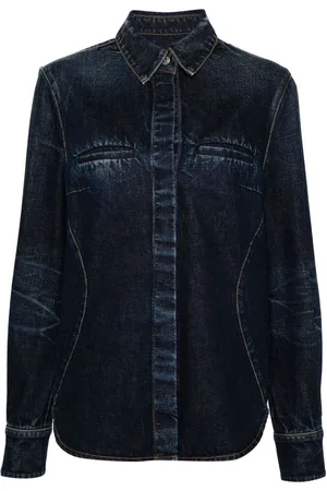 Salvatore Ferragamo Whiskered denim shirt