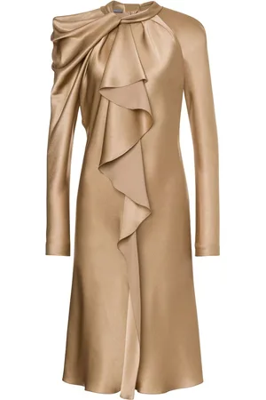 Alberta Ferretti Draped satin midi dress