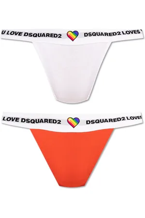 Dsquared2 Logo-waistband thong (pack of two)