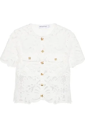 Self-Portrait Guipure-lace shirt
