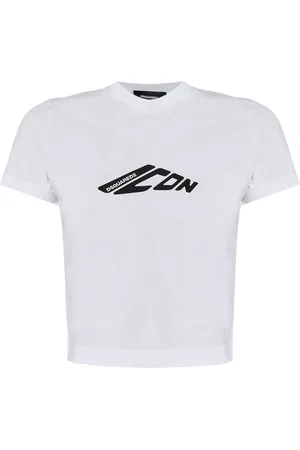 Dsquared2 Logo-printed cropped T-shirt
