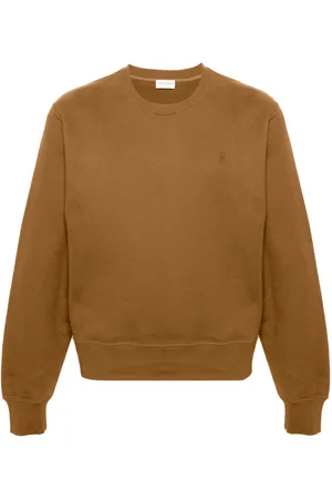 Saint Laurent Logo-embroidered cotton sweatshirt